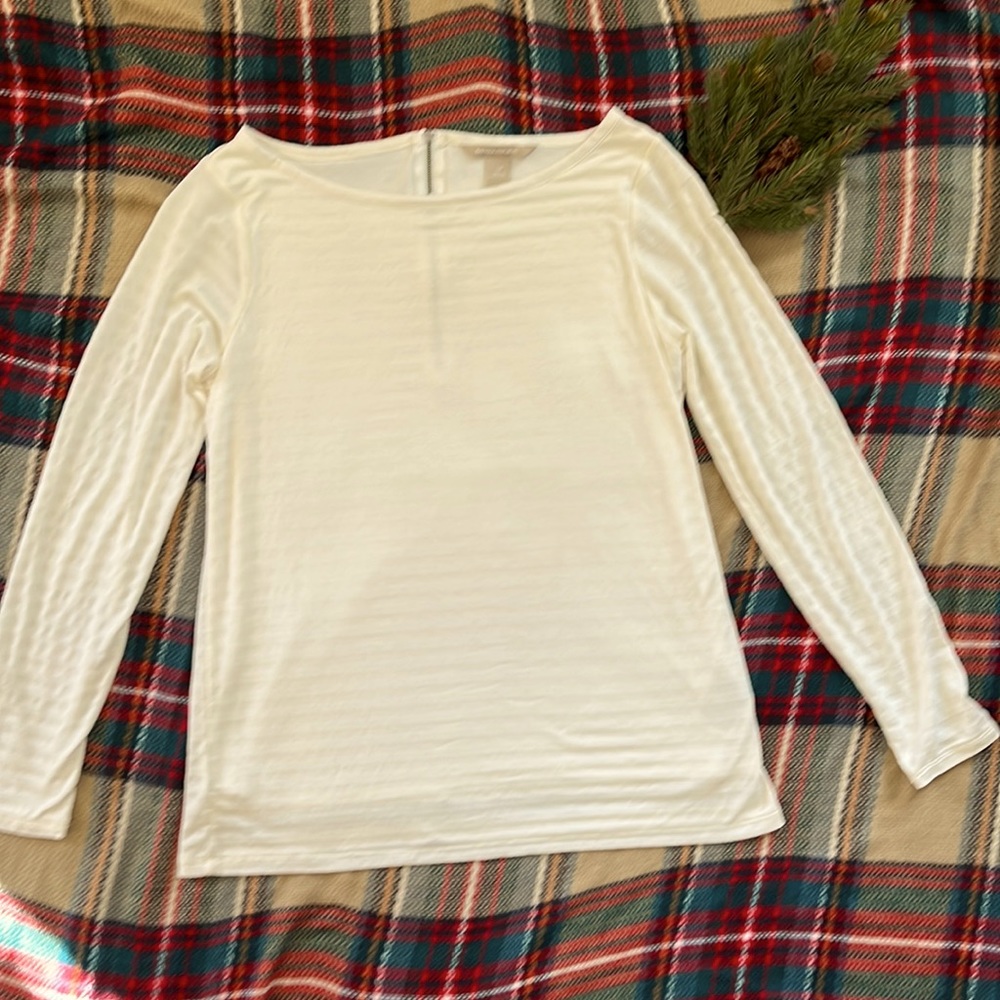 Banana  Republic lined tunic. Cream.  Size medium